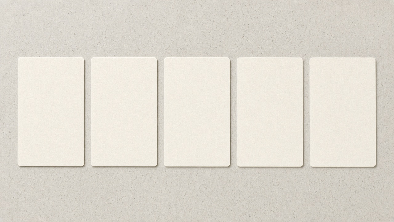 Five blank cards in a row, one for each free page that goes live in a day.